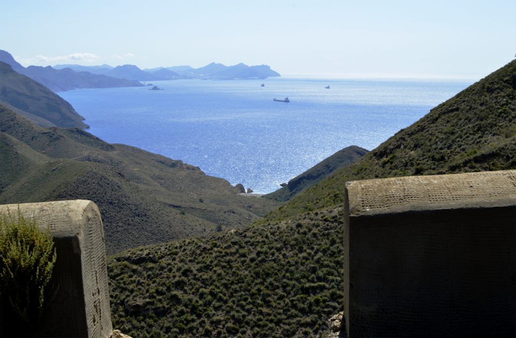 Bateria de Castillitos seaview towards Cartagena