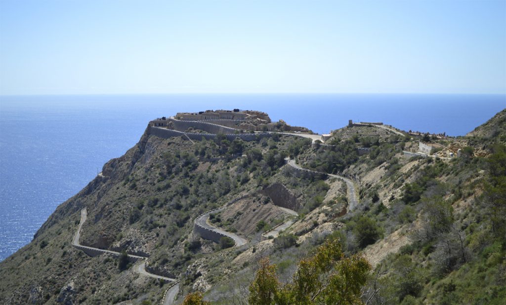 View from first section of Bateria de Castillitos towards the furthest point