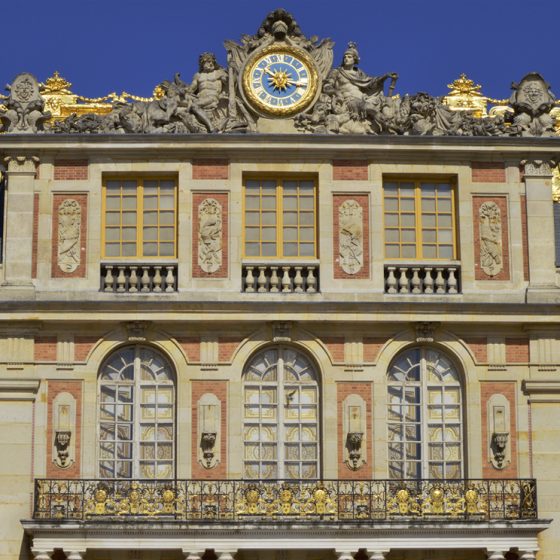 Chateau De Versailles Front entrance Clock