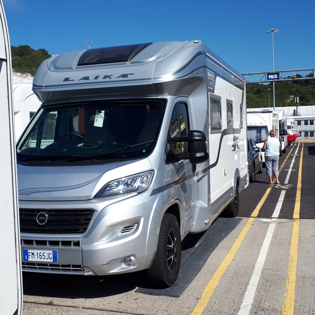 Buzz sitting in the queue at Dover