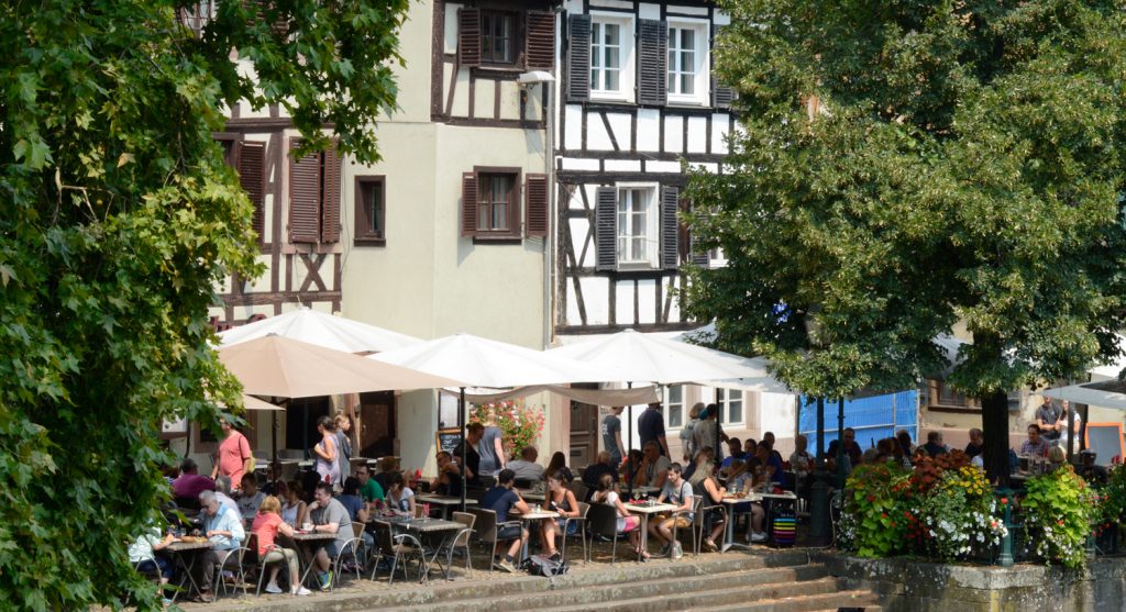 Riverside Cafe Strasbourg for 2 grand creme