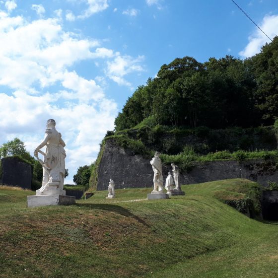 Statues of 16 Generals and Marshals outside the underground Citadel of Verdun