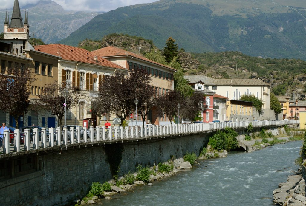 Susa town river Dora Riparia