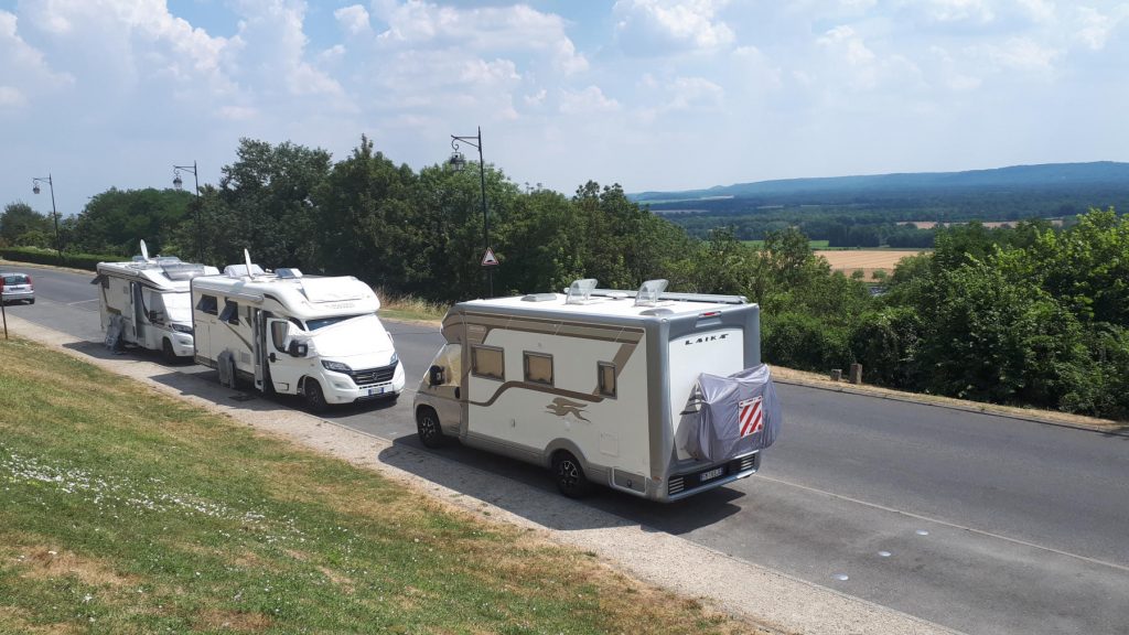 Motorhome aire, parking at Laon, France