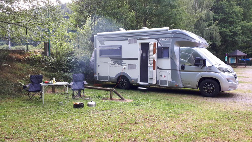 Motorhome aire, Rothau, France