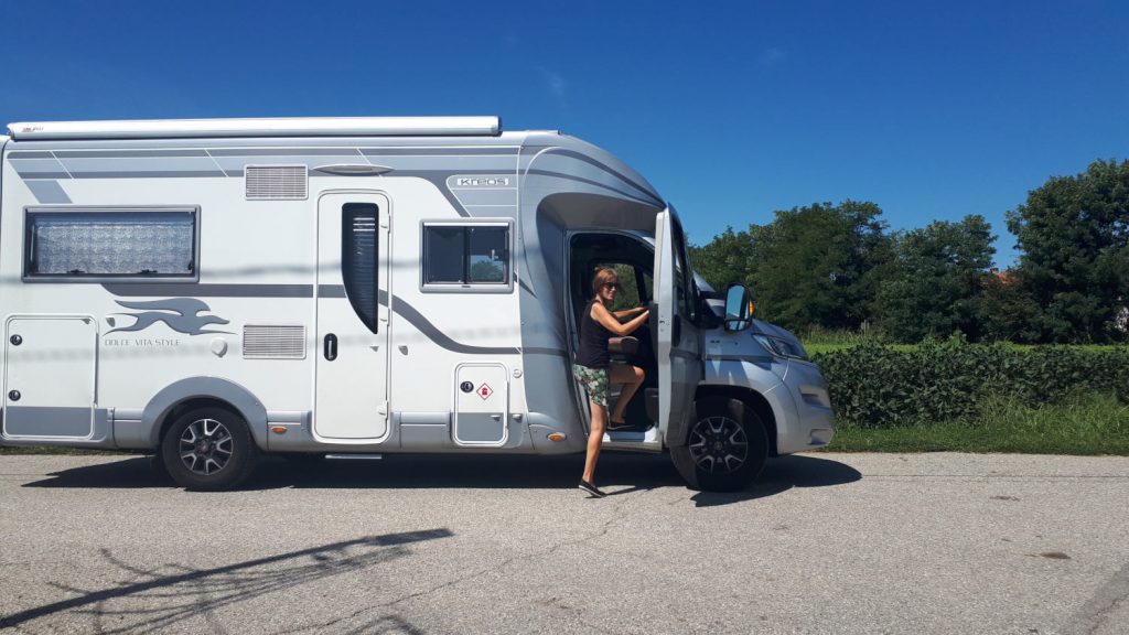 Watch out! New motorhome first time driver behind the wheel!