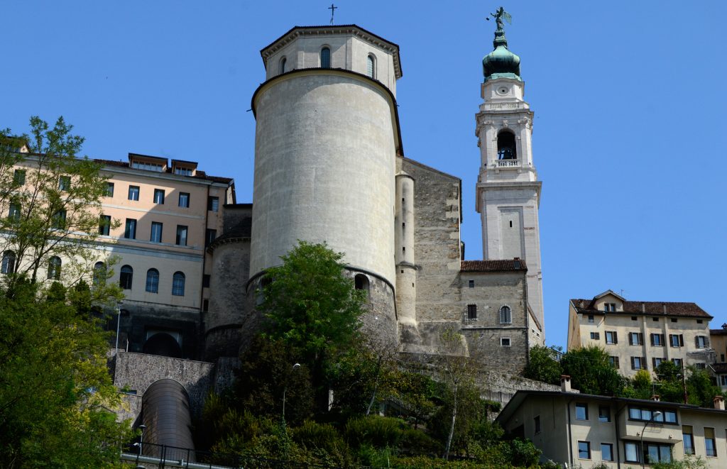 Belluno Duomo viewed from below