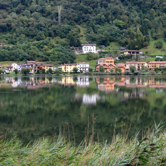 Lake Reflections on route to Bergamo