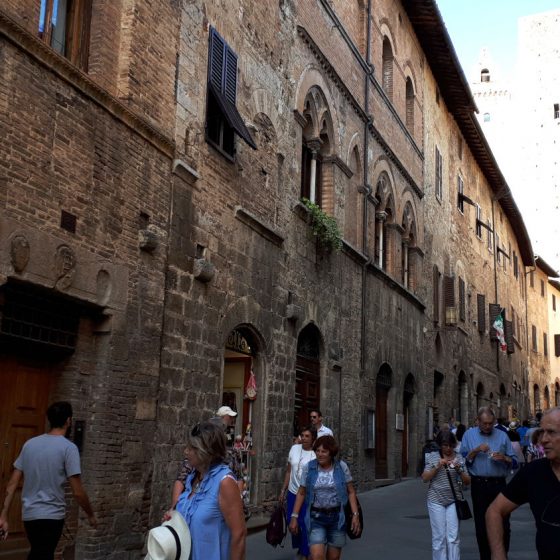 Narrow streets of San Gimignano