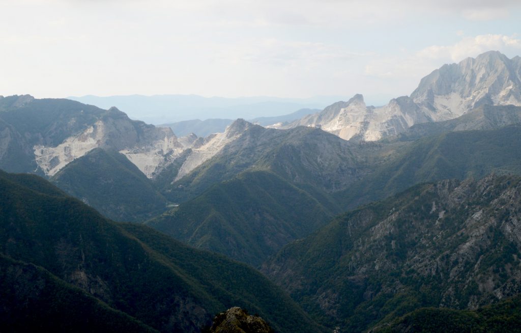 Carrara View of the Marble Quarries From Rifugio Citta di Massa