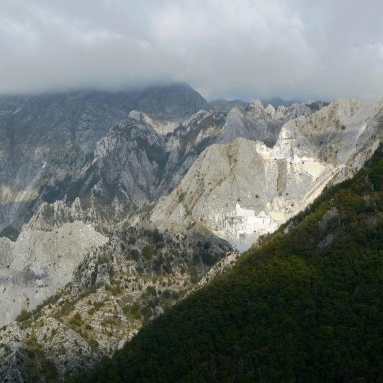 Carrara View of the Marble Quarries From Rifugio Citta di Massa