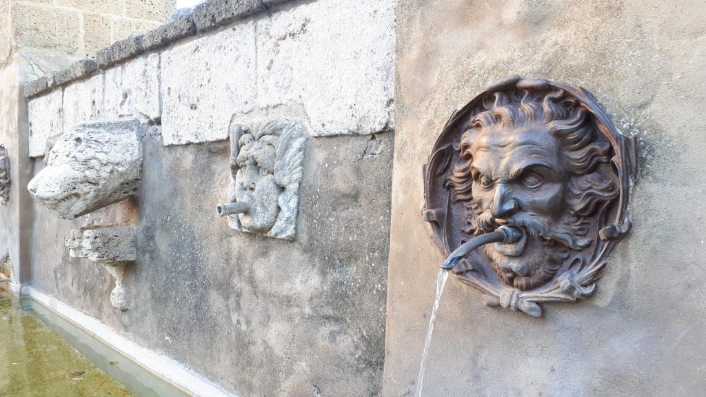 Spouts in the Medici Aqueduct Pitigliano