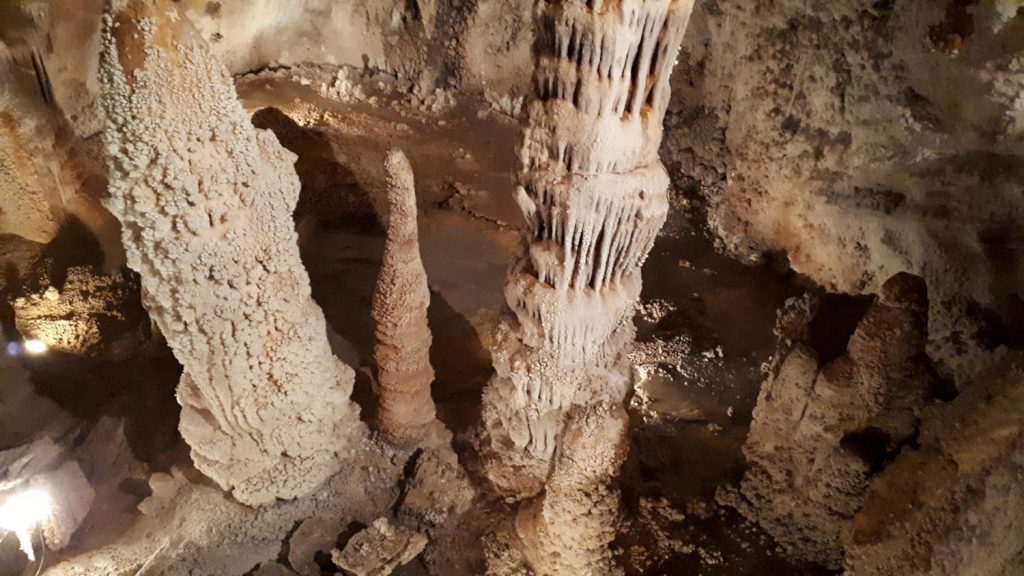 Toirano cave joined up stalagmites and stalactites