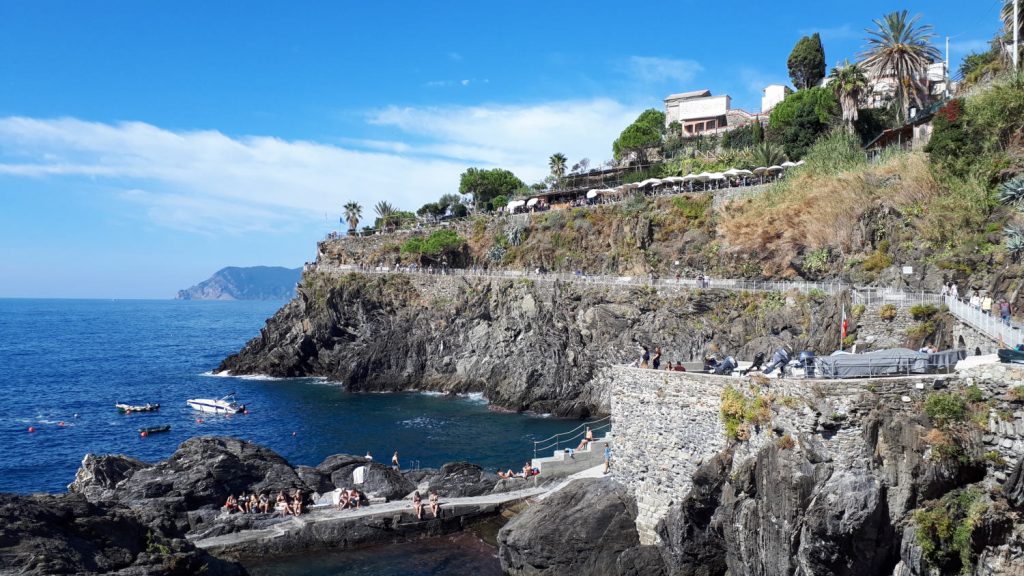 Manarola restaurant high on the hillside