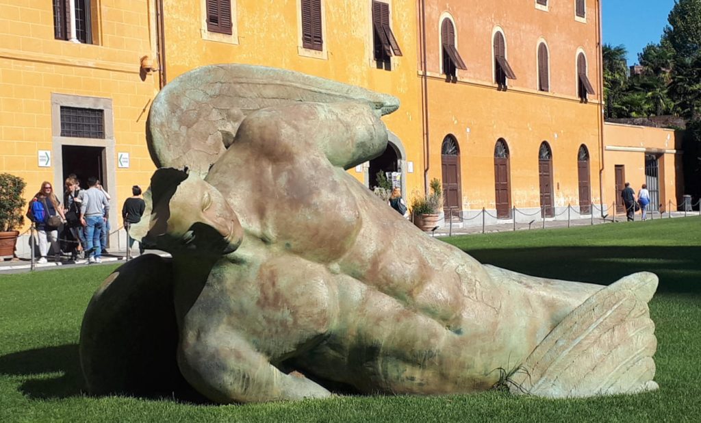 Fallen Angel sculpture by Igor Mitoraj