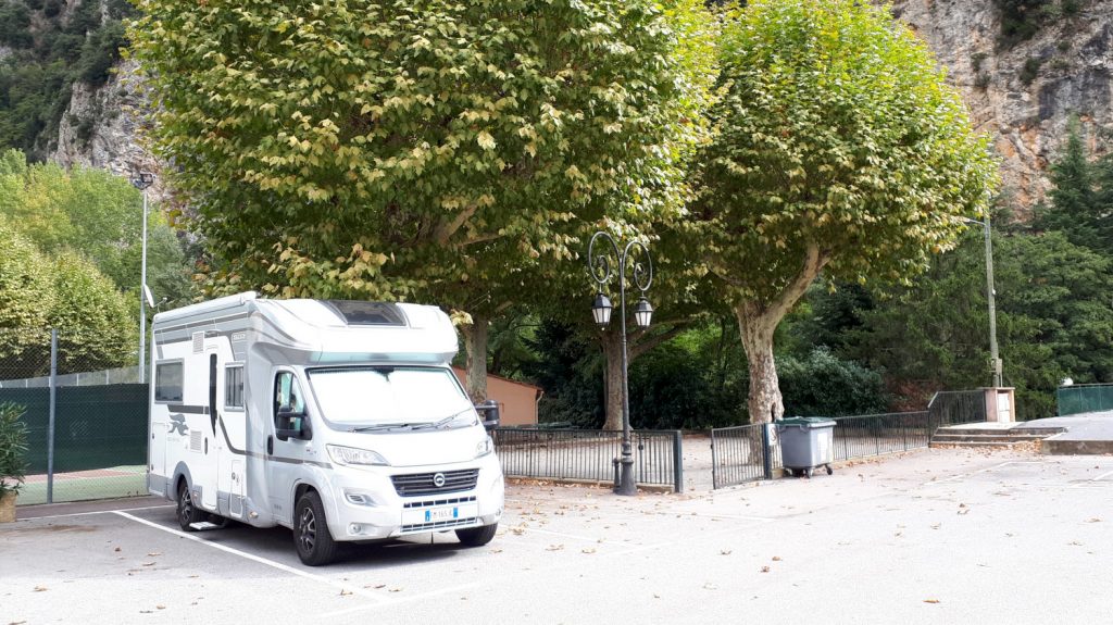 Buzz Laika motorhome parked in Breil sur Roya