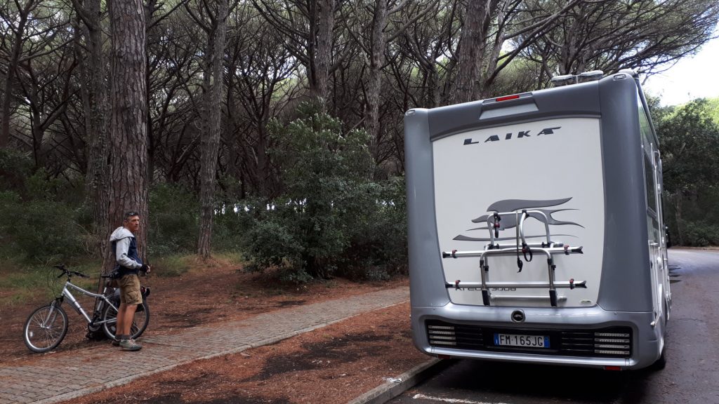 Bikes off the motorhome