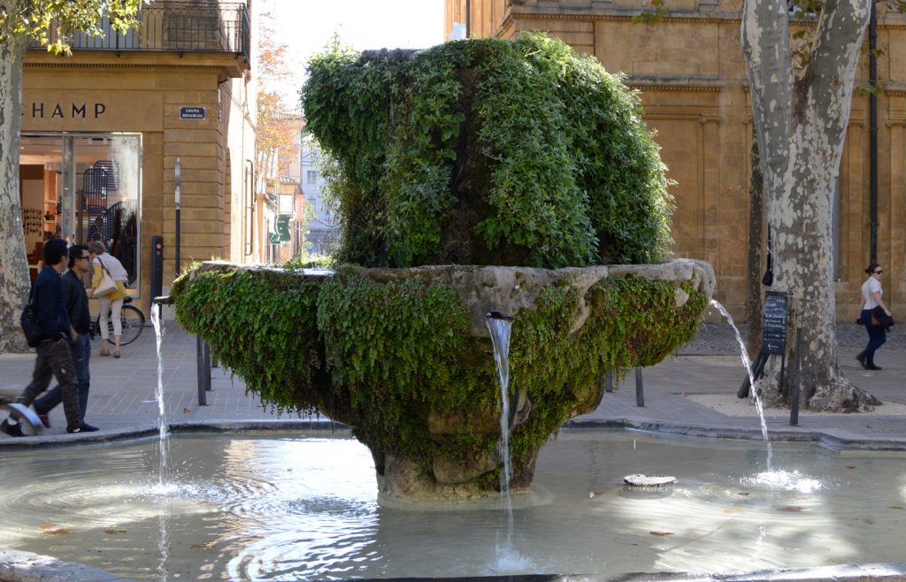 Aix-en-Provence Nine Cannons fountain on Cours Mirabeau