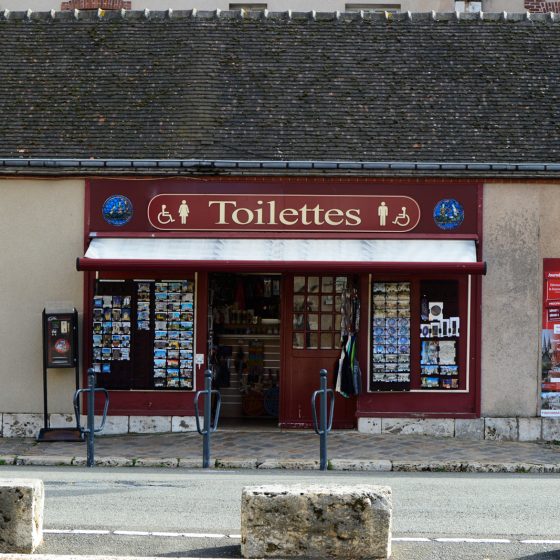 Chartres - Toilettes Souvenir shop outside Cathedral