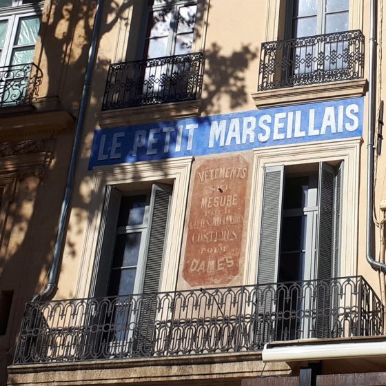 Old shop sign in Aix en Provence. Not quite Marcella's!