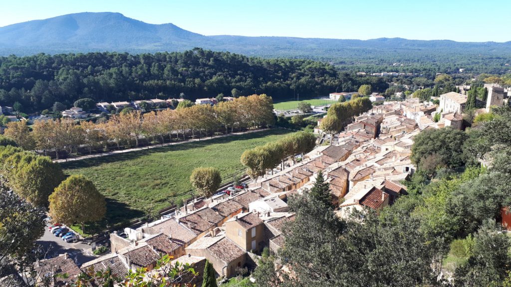 View over Jouques rooftops and the Grand Pre