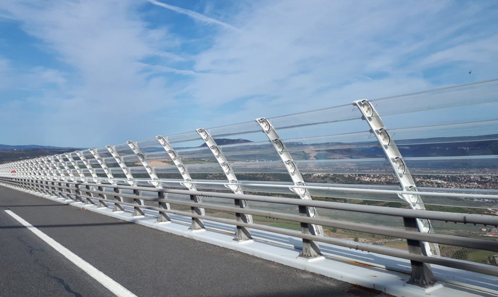 Millau viaduct over the Tarn valley