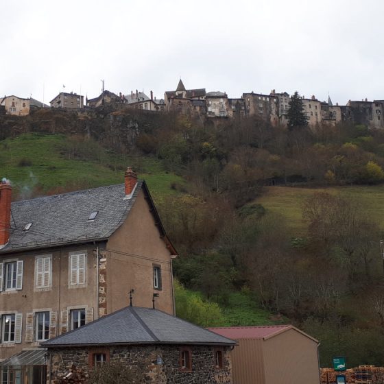 St Flour upper town on a volcnaic rocky spur