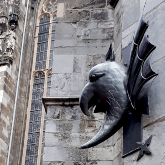 Aachen cathedral gargoyle sculpture