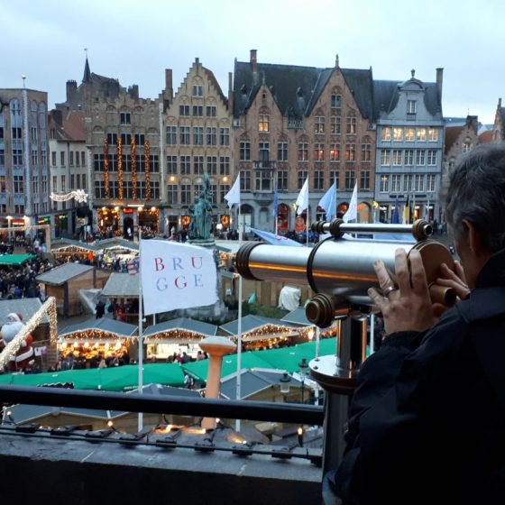 Looking out over Markt and the Christmas market
