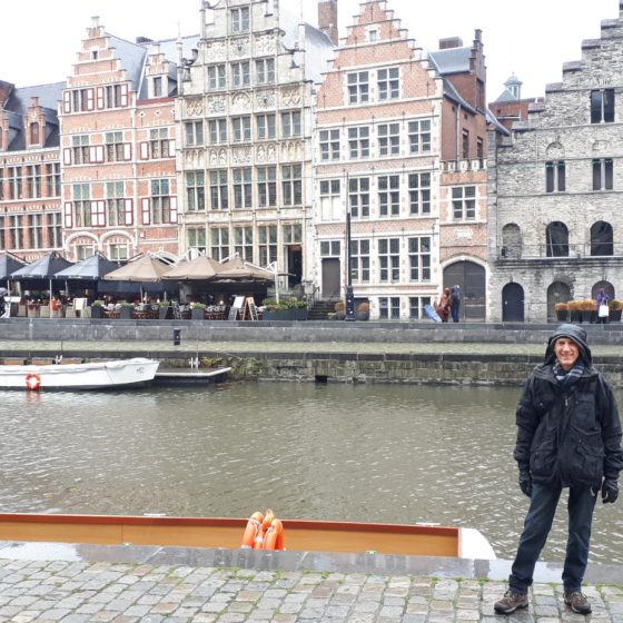 Julian by the canal in Ghent