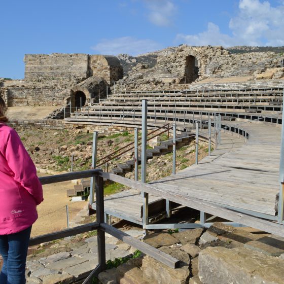 Baelo Claudia Roman City - Marcella admiring the amphitheatre