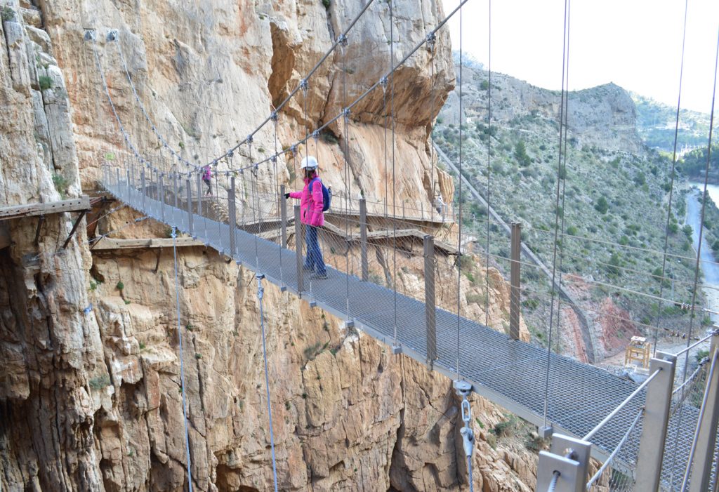 The suspended walkway across the gorge, Caminito del Rey