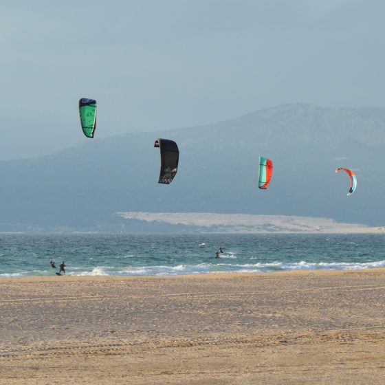 Tarifa Kite Surfers making the most of the European capital of wind!