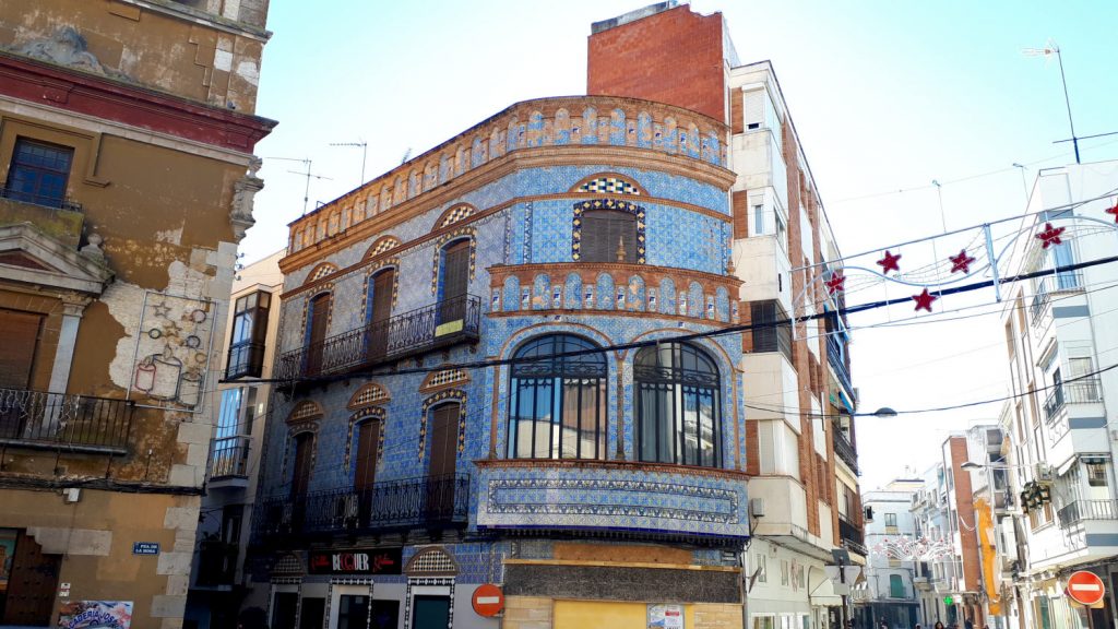 Decorative mosaic tiled building in Montilla