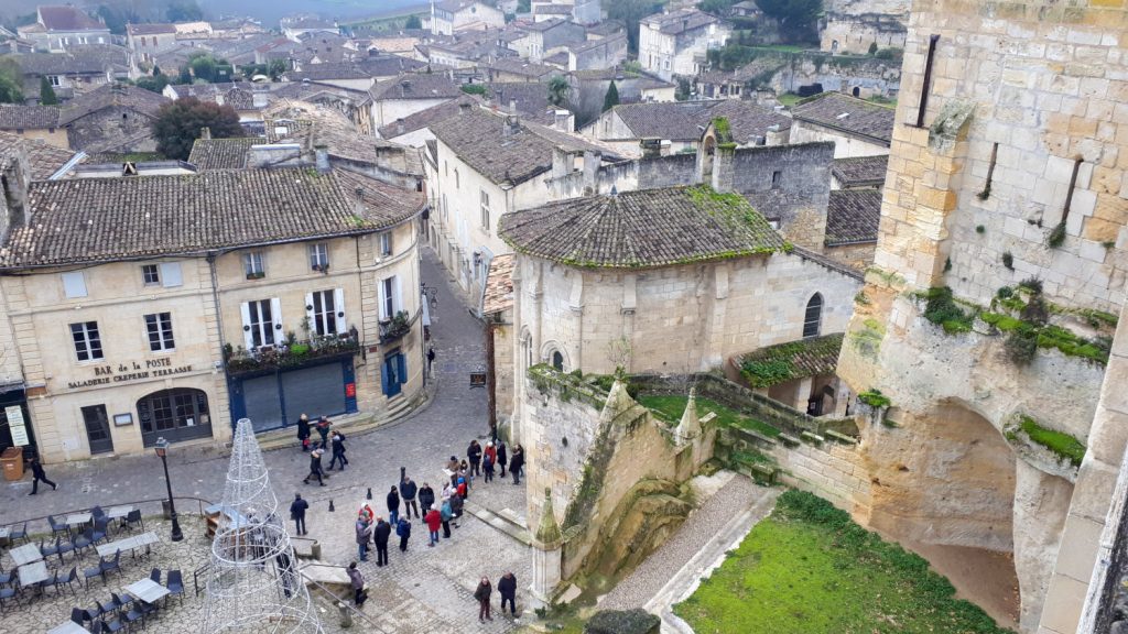 View of St Emilion from the abbey