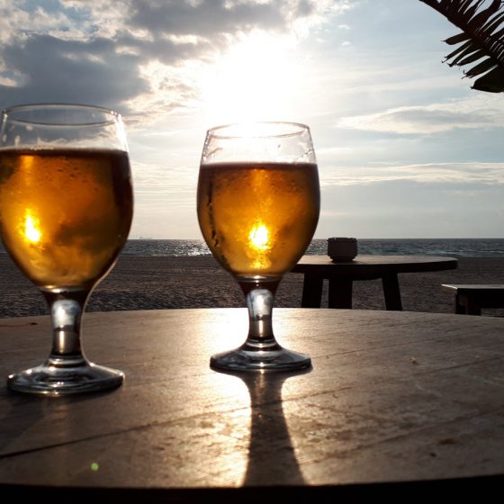Our views from the Demente (unfortunate name!) beach bar in Tarifa