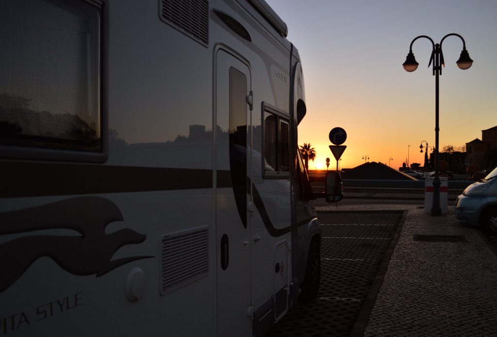 Algarve Faro - Buzz parked at Sunset