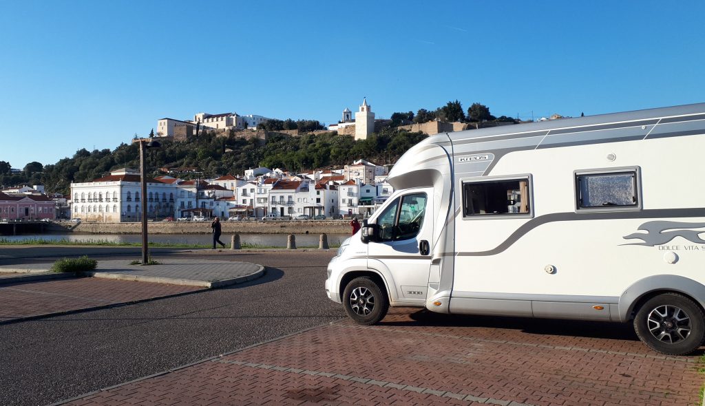 Buzz parked by the river in Alcecar do Sal