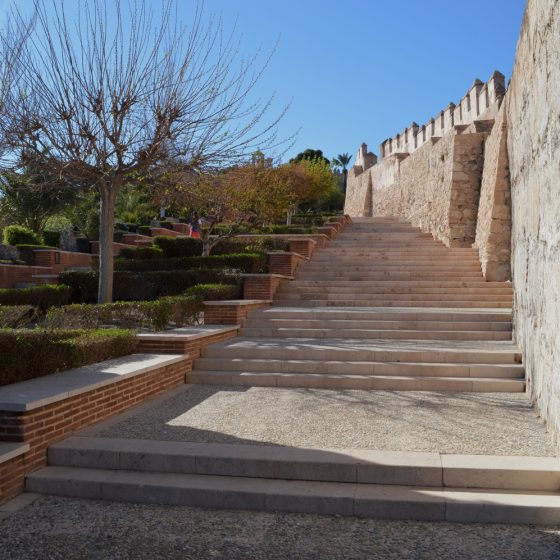 Almeria - Alcazaba steps and inner wall