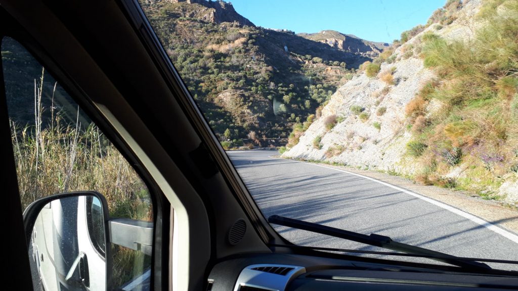 Mountain road leading to Trevelez