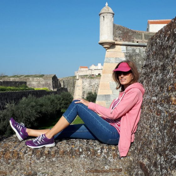 Elvas _ Marcella posing on the castle