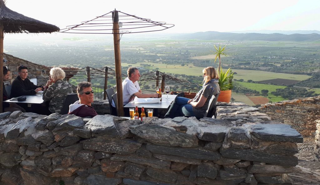 Drinks on the terrace at Monsaraz