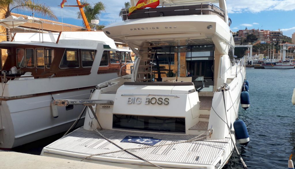 Big Boss boat in Mazarron marina