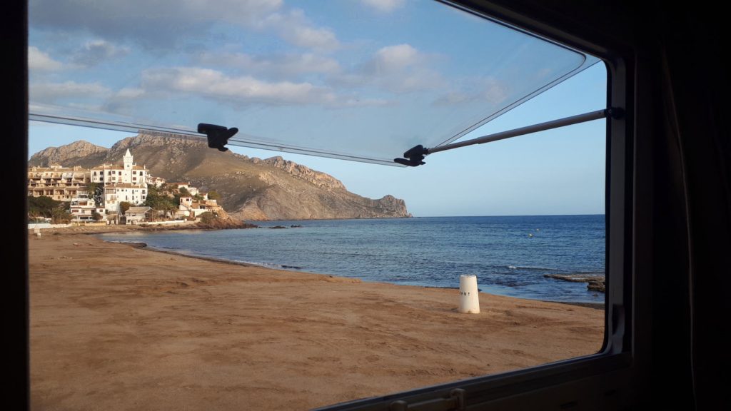 The view from our window at Playa de Cola