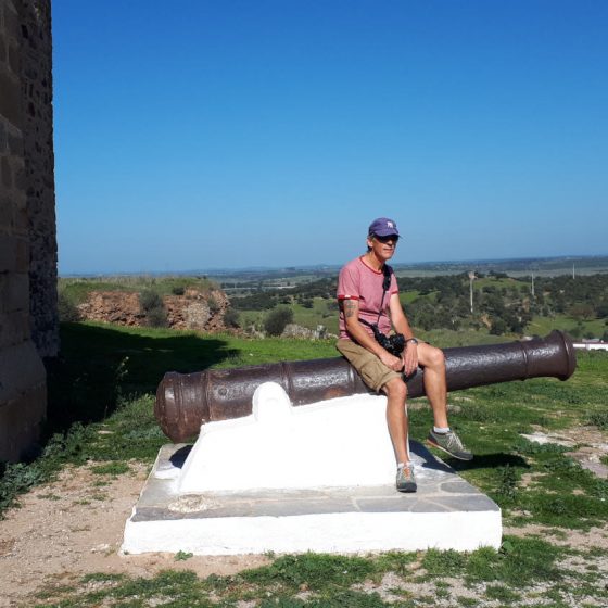 Sitting on the guns at Mourao castle