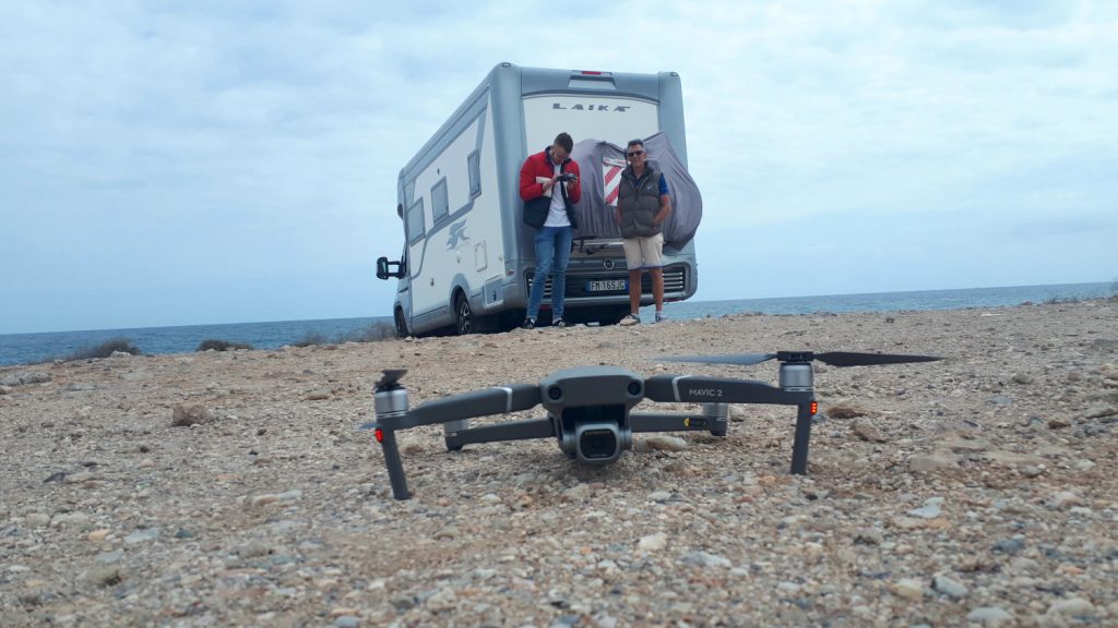 Getting ready to take the drone up over the beach