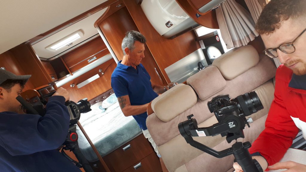 Filming in the motorhome - Laika Kreos 3