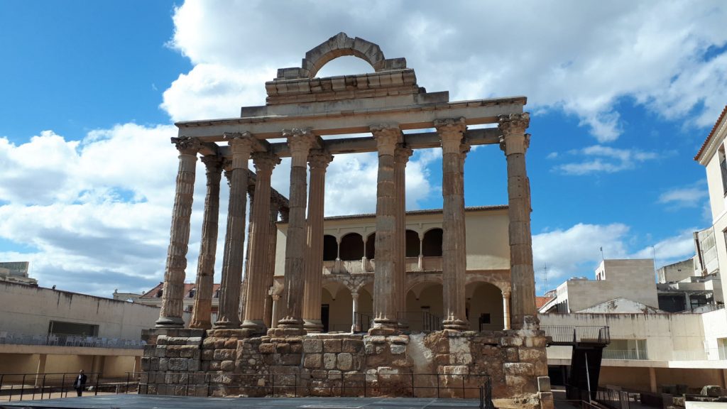 The Temple of Diana which once had red painted columns