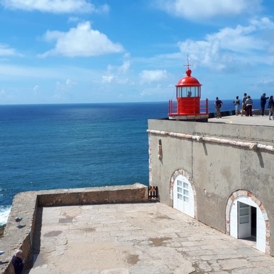 Nazare lighthouse and fortress roof