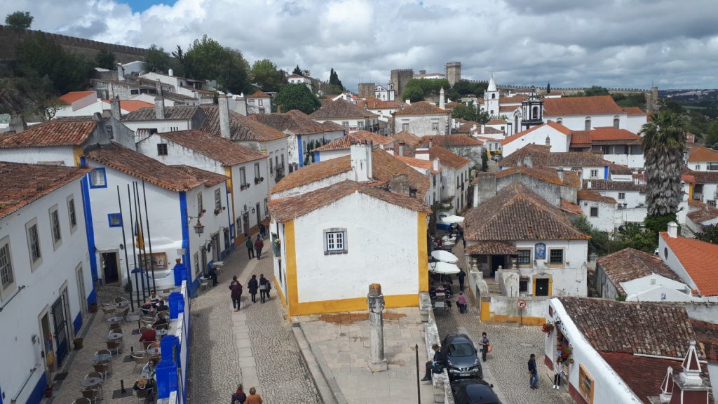 Our first view of the streets of Obidos from up on the town wall